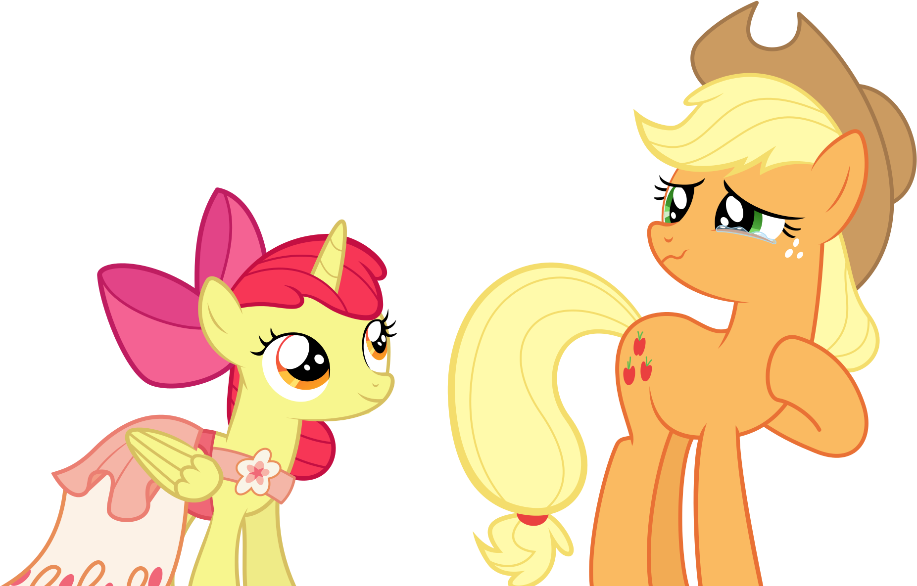 Crying, Dress, Pony, Race Swap, Safe, Simple Background, - Apple Bloom As An Alicorn - Free Transparent PNG Clipart Images Download. - Transparent PNG Free Download