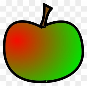 Apple By @bogranger, Simple Apple, Created In Inkscape, - Clip Art Red And Green Apple - Free Transparent PNG Clipart Images Download. - Transparent PNG Free Download