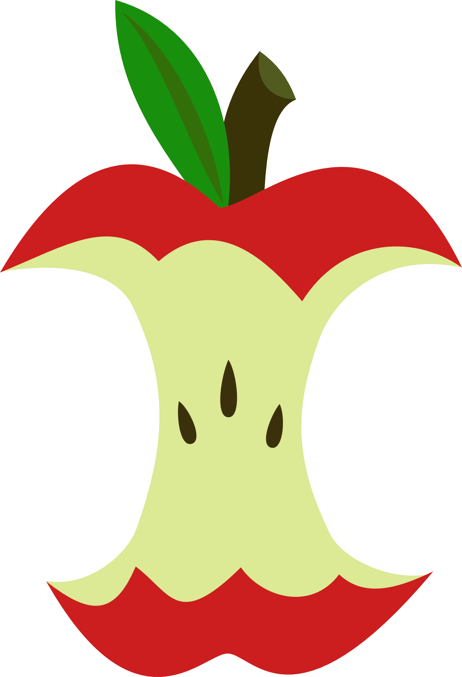 Apple Heart Clipart - Draw A Apple Core - Free Transparent PNG Clipart Images Download. - Transparent PNG Free Download