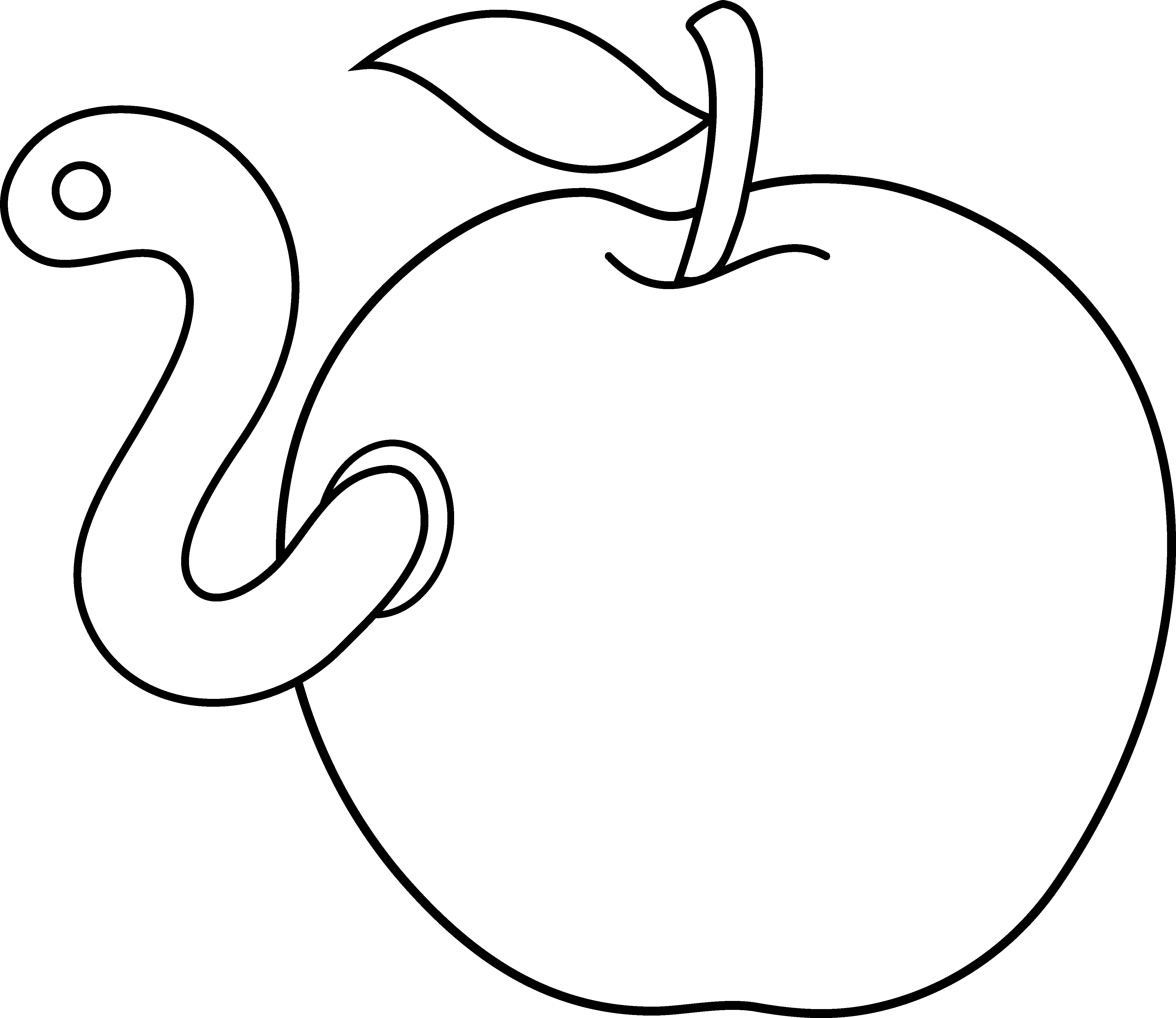 Apple Worm Clip Art - Worm In An Apple Drawing - Free Transparent PNG Clipart Images Download. - Transparent PNG Free Download