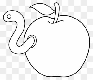 Apple Worm Clip Art - Worm In An Apple Drawing - Free Transparent PNG Clipart Images Download. - Transparent PNG Free Download