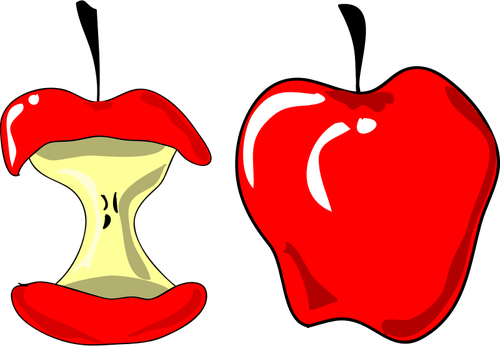 Vector Illustration Of Red Apple And Apple Cut In A - Custom Red Apples Mugs - Free Transparent PNG Clipart Images Download. - Transparent PNG Free Download