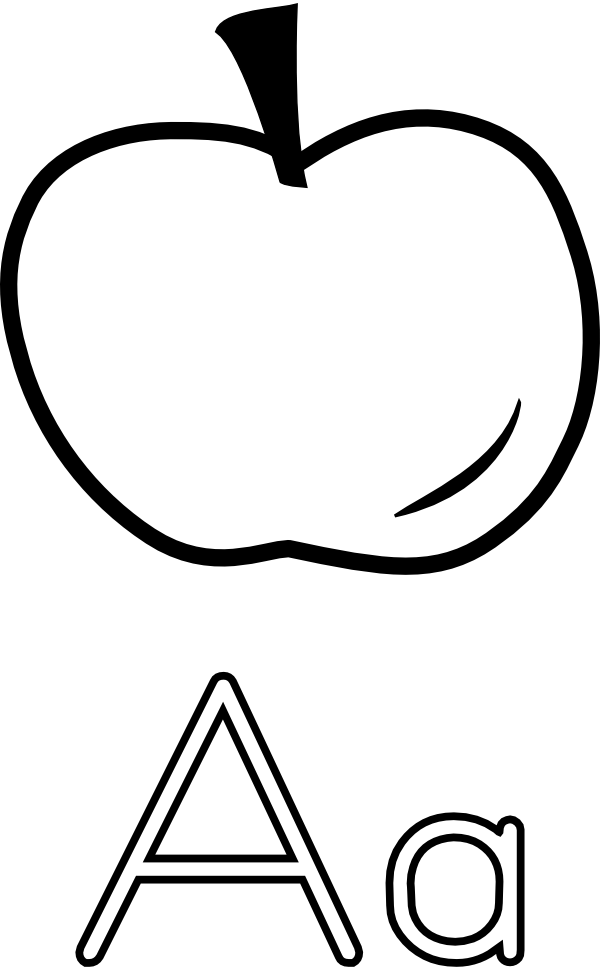 Apple Free Letter B Printable Coloring Pages For - Letter A With Apple - Free Transparent PNG Clipart Images Download. - Transparent PNG Free Download