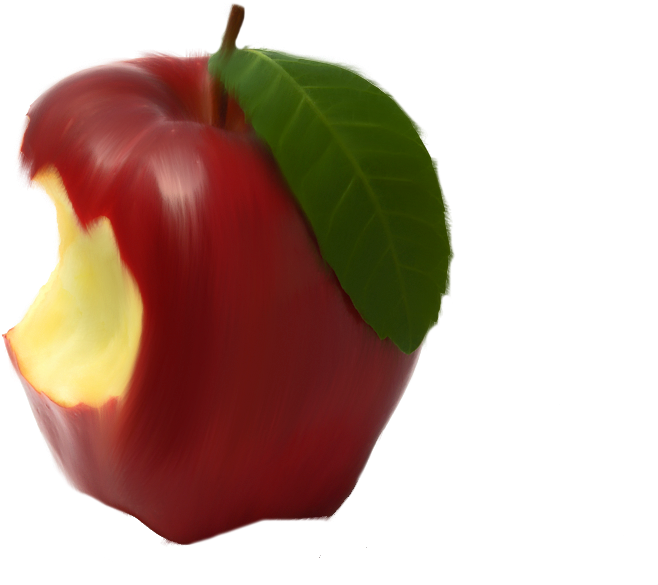 Bitten Apple Png By Moonglowlilly - Bitten Red Apple - Free Transparent PNG Clipart Images Download. - Transparent PNG Free Download