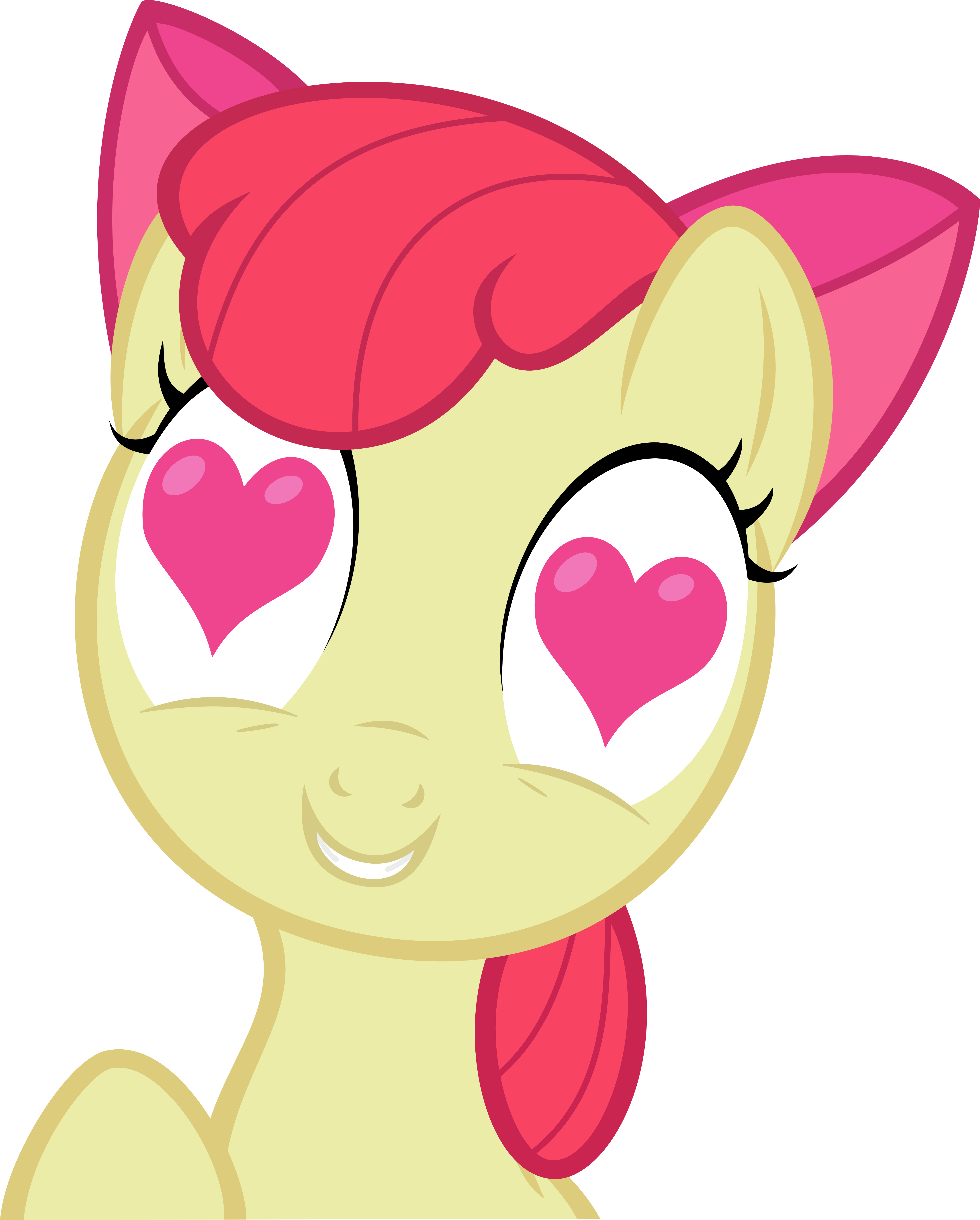 Heart, Heart Eyes, Pony, Safe, Simple Background, Solo, - Apple Bloom Is Love - Free Transparent PNG Clipart Images Download. - Transparent PNG Free Download