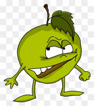 Leaf Cartoon - Evil Apple Cartoon - Free Transparent PNG Clipart Images Download. - Transparent PNG Free Download