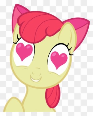 Heart, Heart Eyes, Pony, Safe, Simple Background, Solo, - Apple Bloom Is Love - Free Transparent PNG Clipart Images Download. - Transparent PNG Free Download