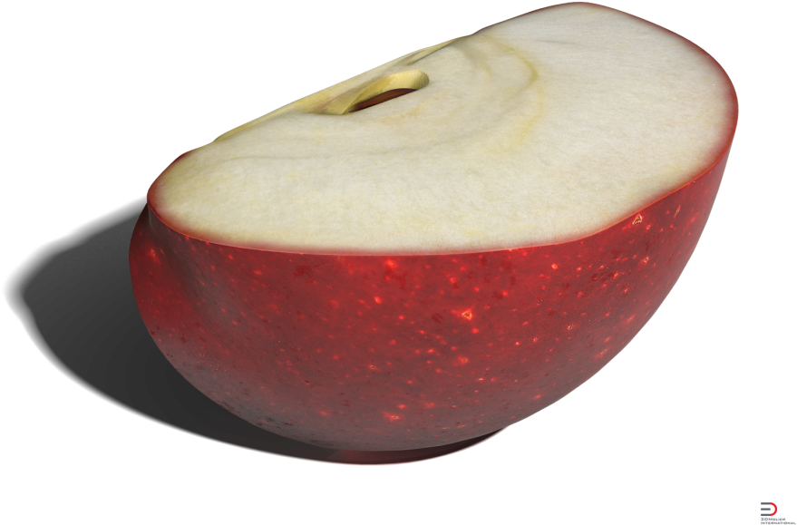 1 Red Apple Slice Royalty-free 3d Model - Apple Slice Png - Free Transparent PNG Clipart Images Download. - Transparent PNG Free Download