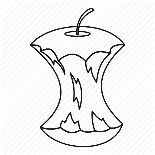 Apple Outline Drawing - Apple Putline - Free Transparent PNG Clipart Images Download. - Transparent PNG Free Download