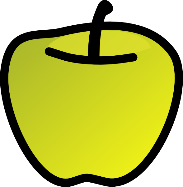 Green Apple 2 Clip Art At Clker - Draw A Green Apple - Free Transparent PNG Clipart Images Download. - Transparent PNG Free Download
