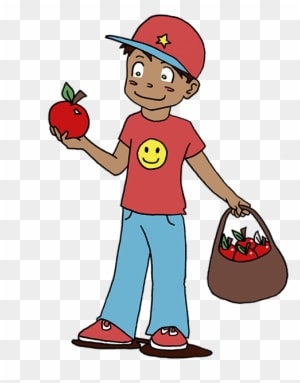 And Where They Are Going - Cartoon Boy Picking Apples - Free Transparent PNG Clipart Images Download. - Transparent PNG Free Download