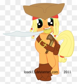Applejack Sparrow By Losek13 - Mlp Apple Jack Sparrow - Free Transparent PNG Clipart Images Download. - Transparent PNG Free Download