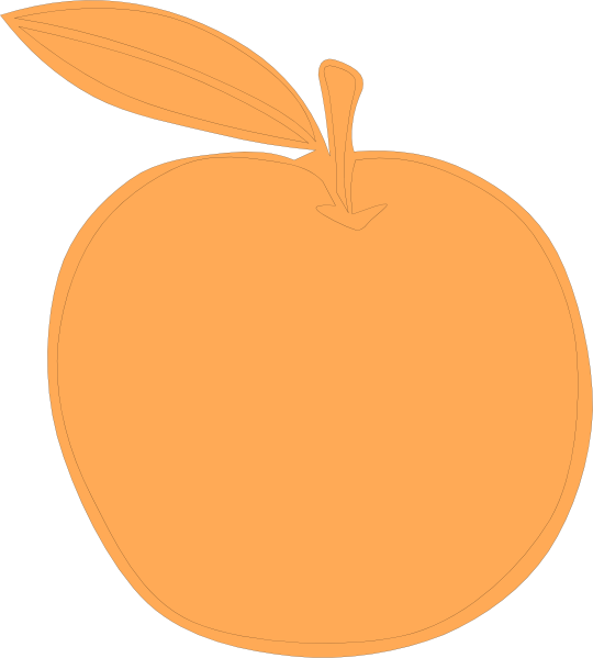 Apple Clip Art At Clker - Orange Apple Clipart - Free Transparent PNG Clipart Images Download. - Transparent PNG Free Download