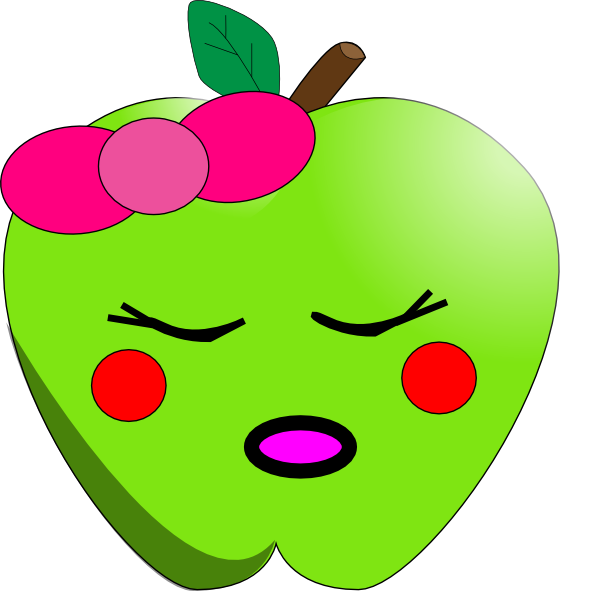 Sleeping Apple Clip Art At Clker - Sleeping Apple Clipart - Free Transparent PNG Clipart Images Download. - Transparent PNG Free Download