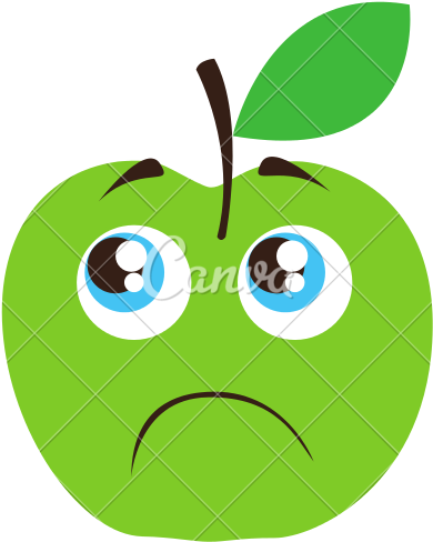 Apple Clipart Sad - Apple - Free Transparent PNG Clipart Images Download. - Transparent PNG Free Download