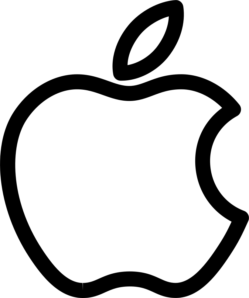 Apple Bitten Outlined Logo Comments - Apple Logo Outline Vector - Free Transparent PNG Clipart Images Download. - Transparent PNG Free Download