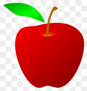 Drawing Of Red Apple With Green Leaf Free Image - Transparent Apple Clip Art - Free Transparent PNG Clipart Images Download. - Transparent PNG Free Download