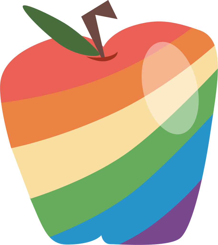 Atnezau, Food, No Pony, Resource, Safe, Simple Background, - Rainbow Apple Cutie Mark - Free Transparent PNG Clipart Images Download. - Transparent PNG Free Download