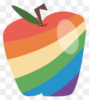 Atnezau, Food, No Pony, Resource, Safe, Simple Background, - Rainbow Apple Cutie Mark - Free Transparent PNG Clipart Images Download. - Transparent PNG Free Download