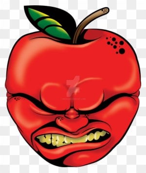 Evil-apple By Inkuh - Evil Apple - Free Transparent PNG Clipart Images Download. - Transparent PNG Free Download