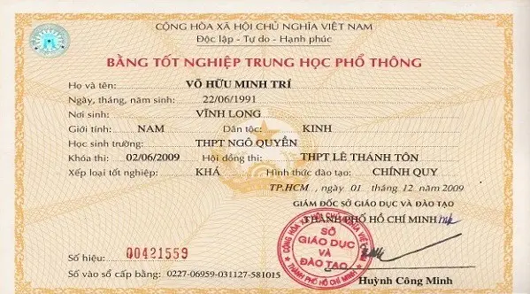 Làm Bằng Tốt Nghiệp THPT Photo Công Chứng Uy Tín, Giá Rẻ