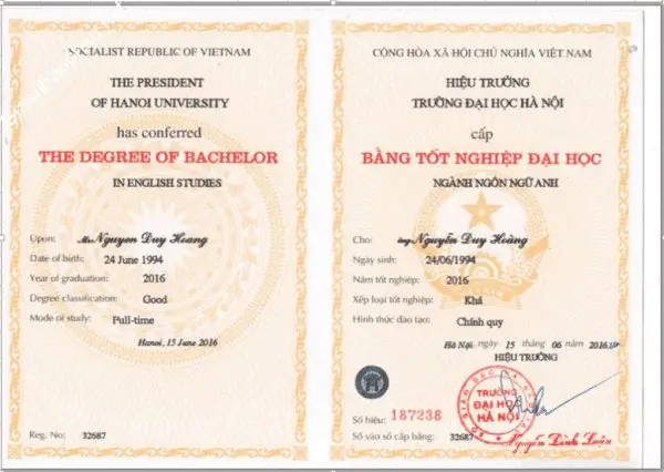 Làm bằng Đại học Công nghiệp có hồ sơ gốc - Cam kết và hỗ trợ việc làm