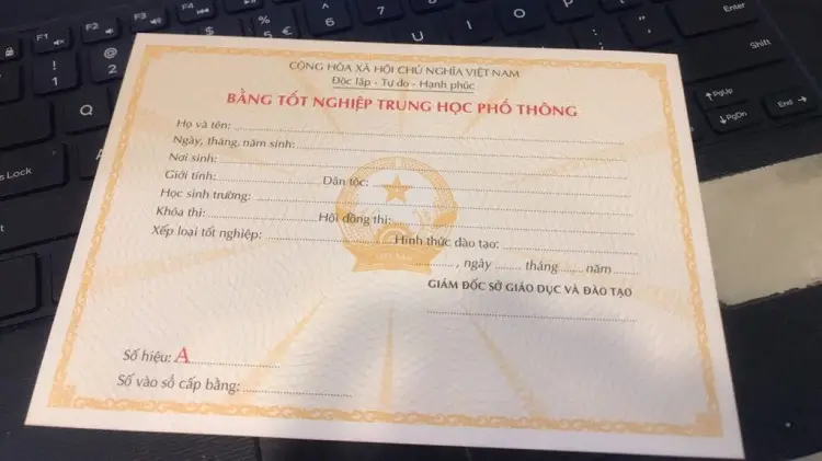 Mẫu Bằng Tốt Nghiệp THPT Hệ Bổ Túc - Thay Đổi  Lưu Ý