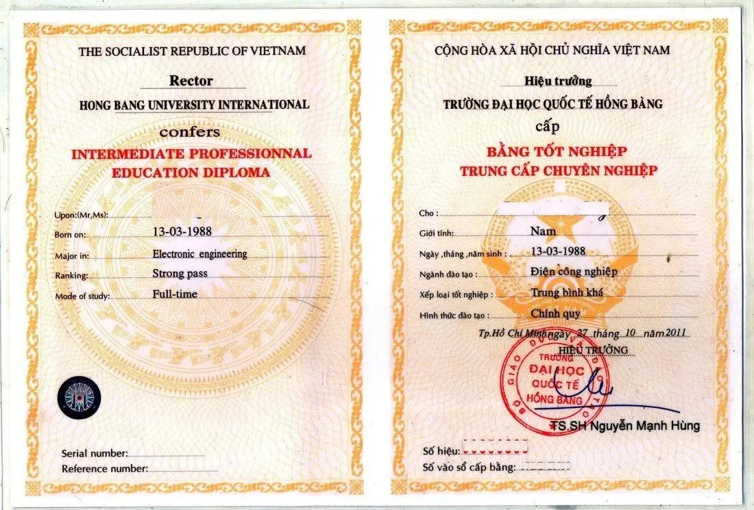 Làm bằng trung cấp không cần đặt cọc - Bảo hành 25 năm tại Làm Bằng AZ