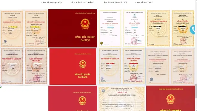 Làm bằng đại học bao công chứng uy tín tại Làm Bằng AZ