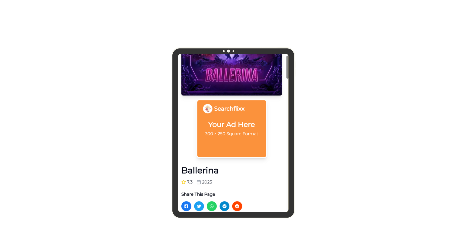 Square ad format