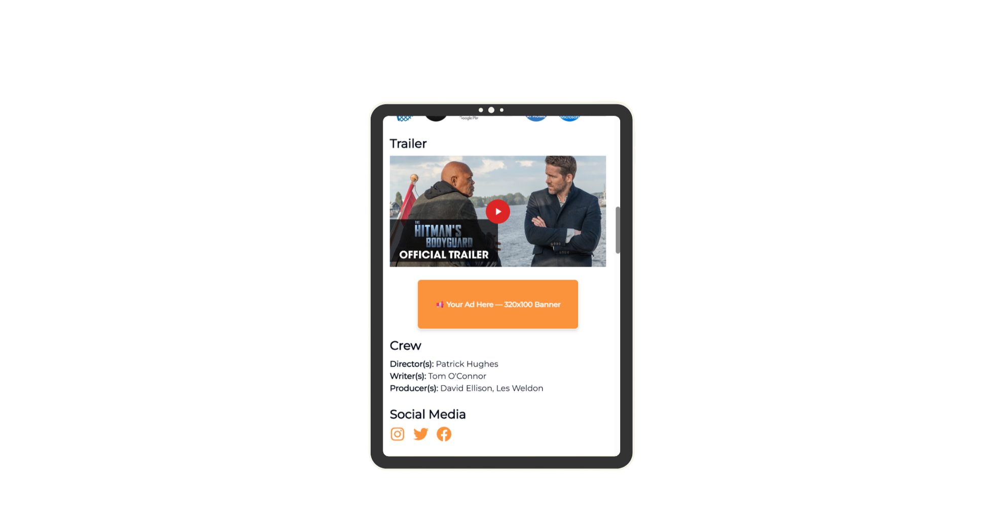 Mobile Banner ad format