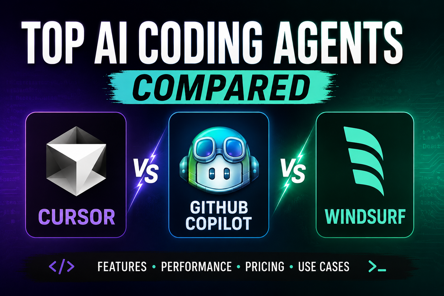 Top AI Coding Agents Compared: Cursor vs GitHub Copilot vs Windsurf