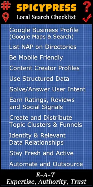 SpicyPress Local Search Checklist