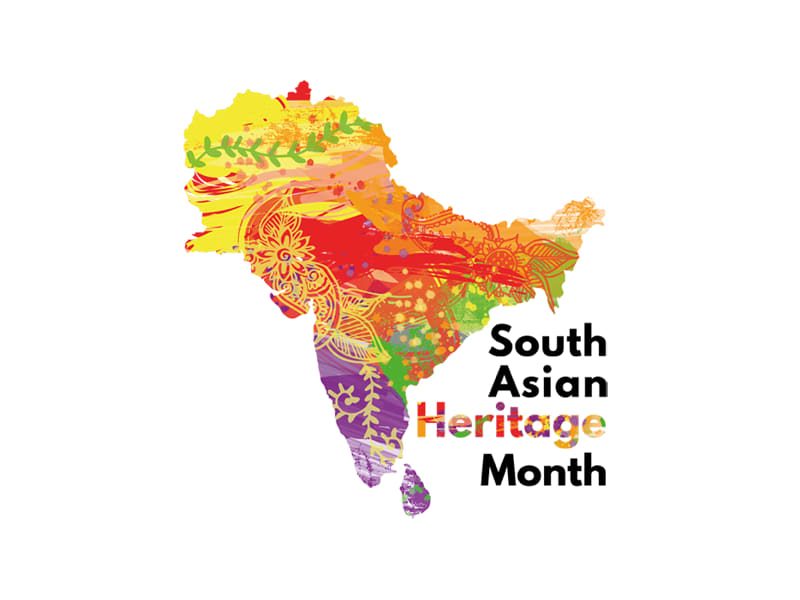 South Asian Heritage Month image with Map