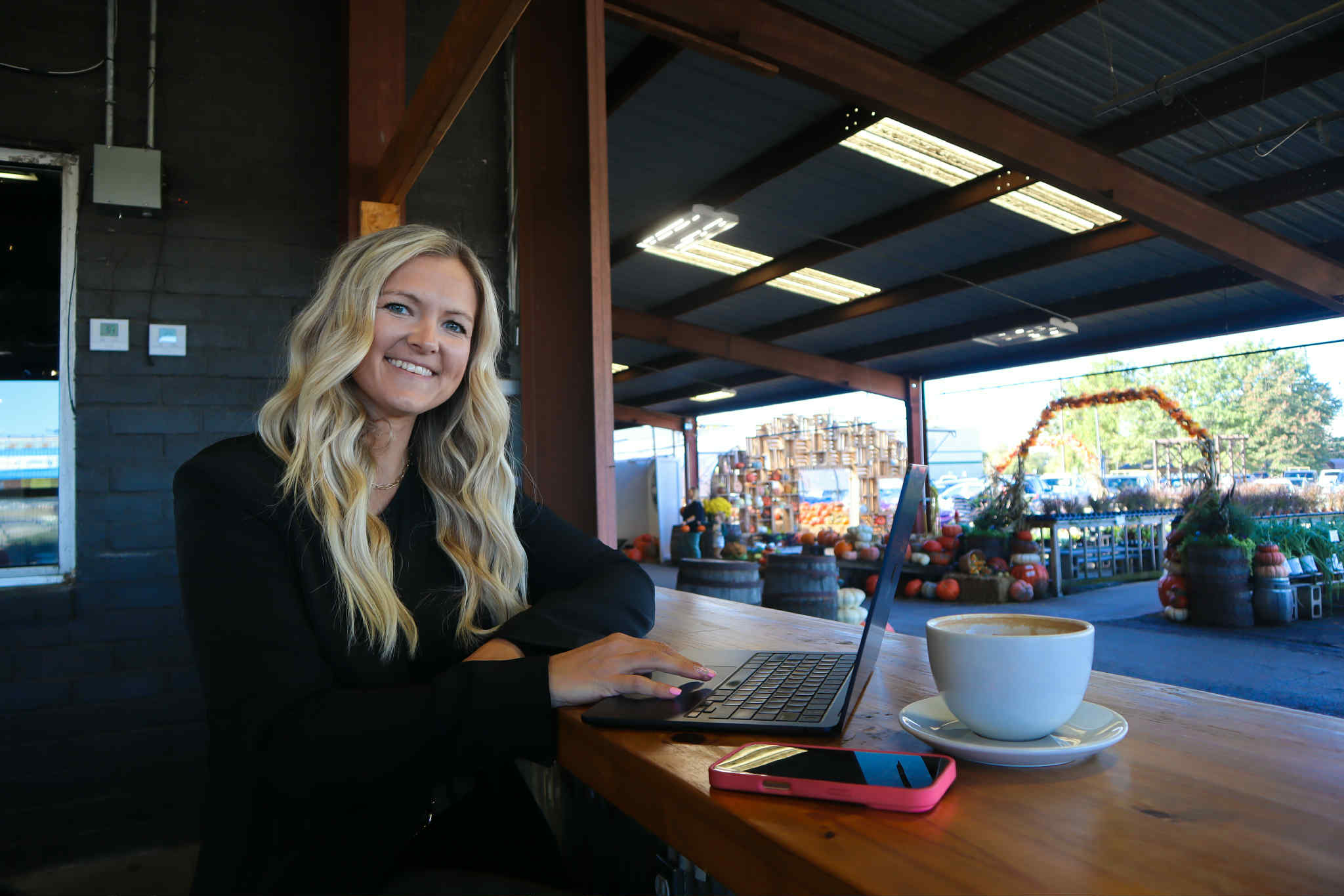 Holly at work