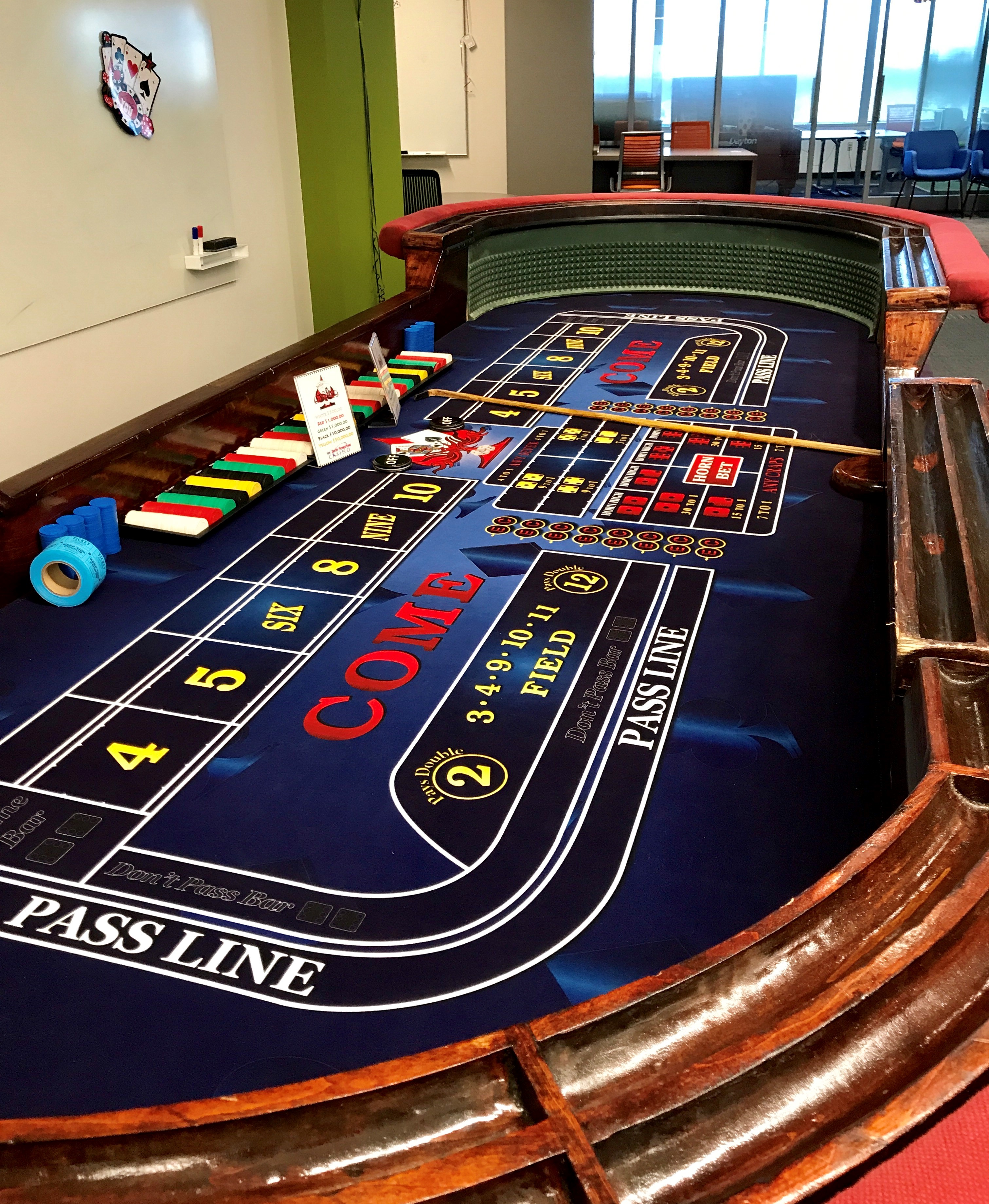 Craps table