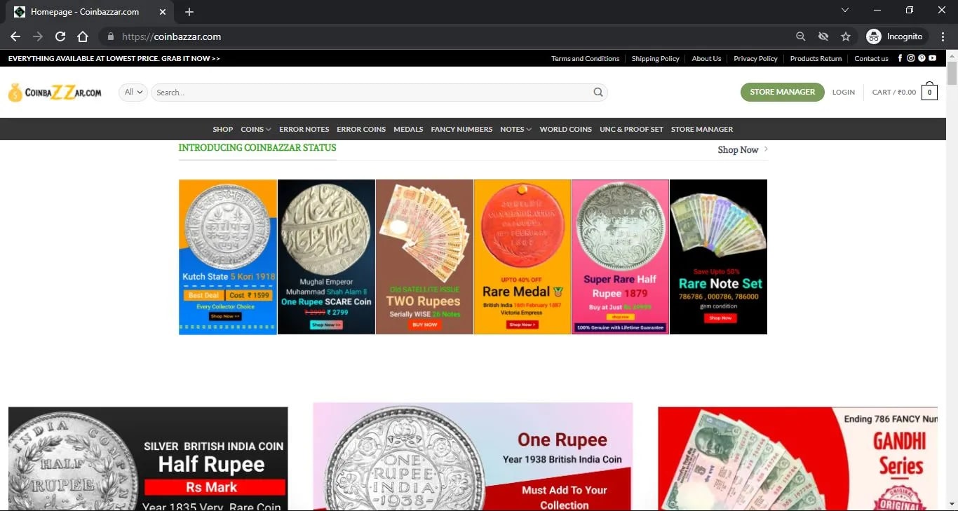 Buy Rare Coins Online In India -  India