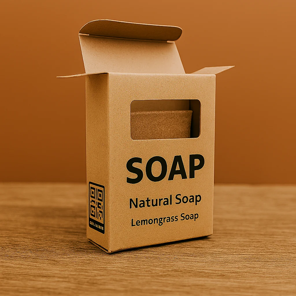 Natural brown Kraft soap packaging boxes