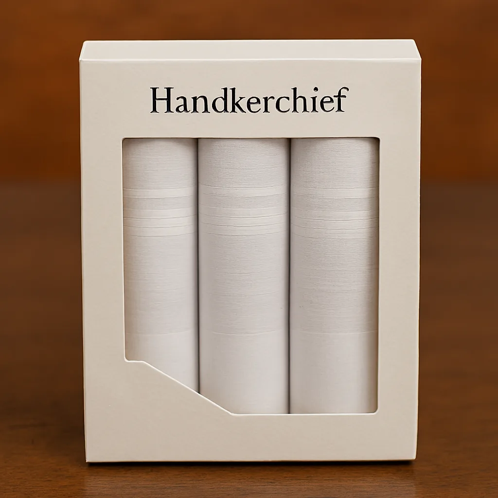 handkerchief gift box with foil stamping