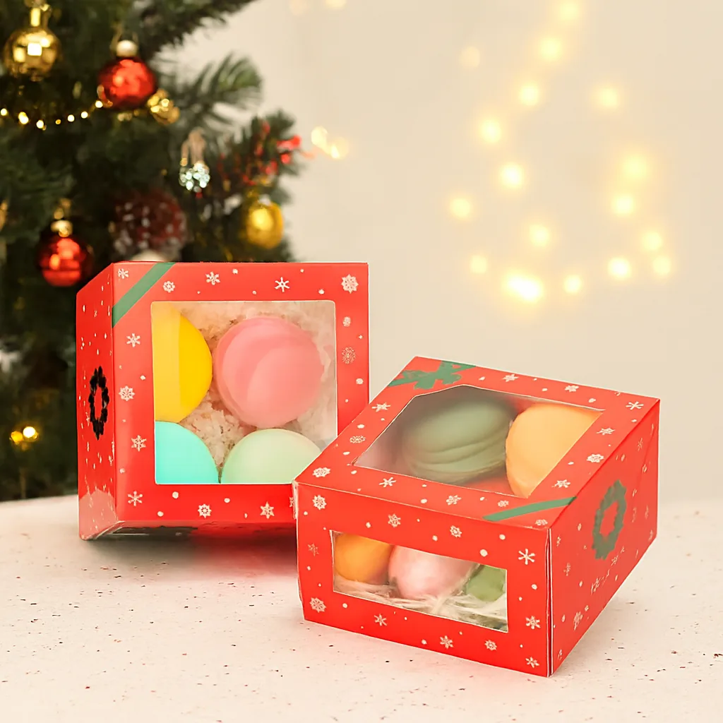 bakery packaging boxes for Christmas desserts