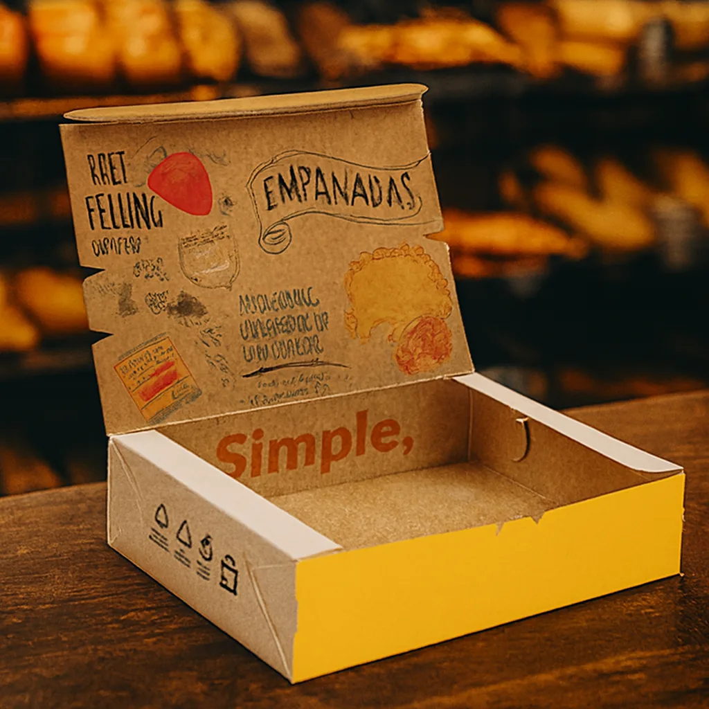 printed empanada packaging boxes