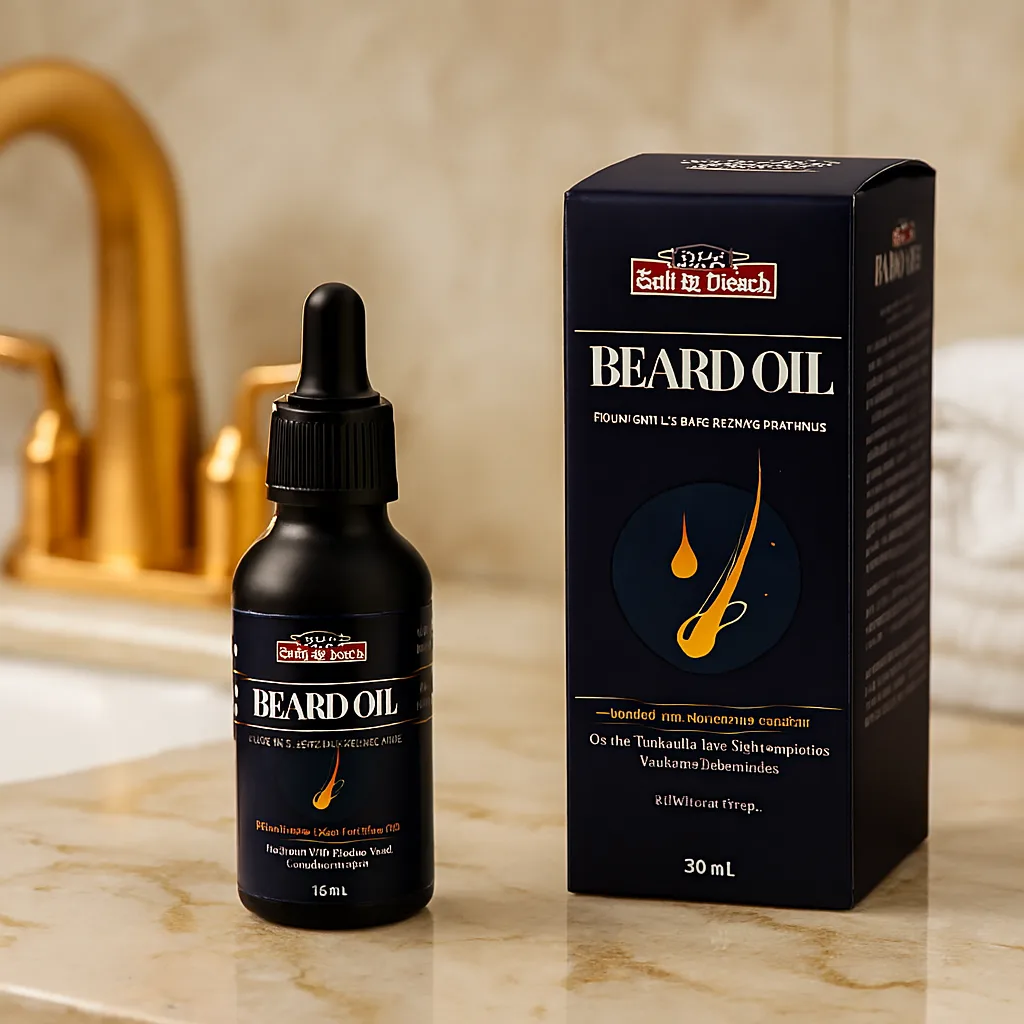 beard oil packaging for UK
