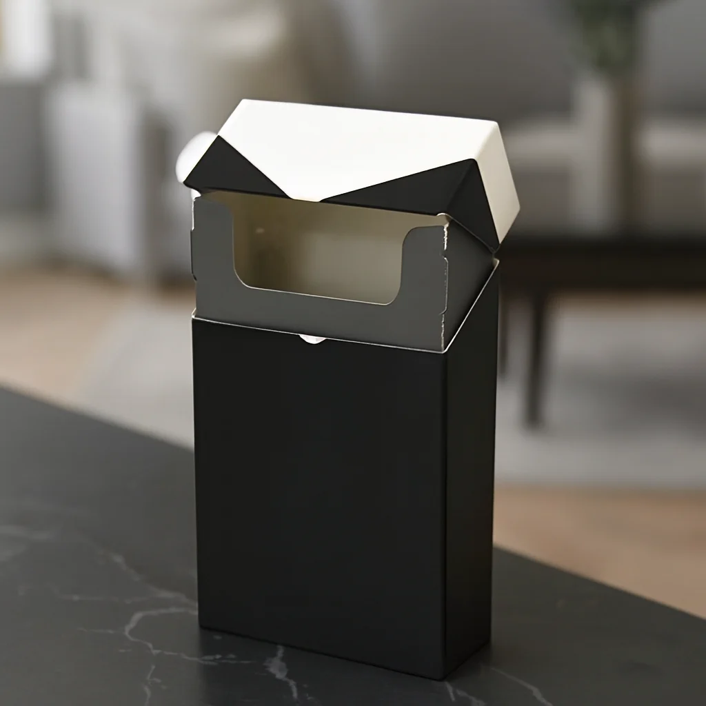 black plain cigarette cartons