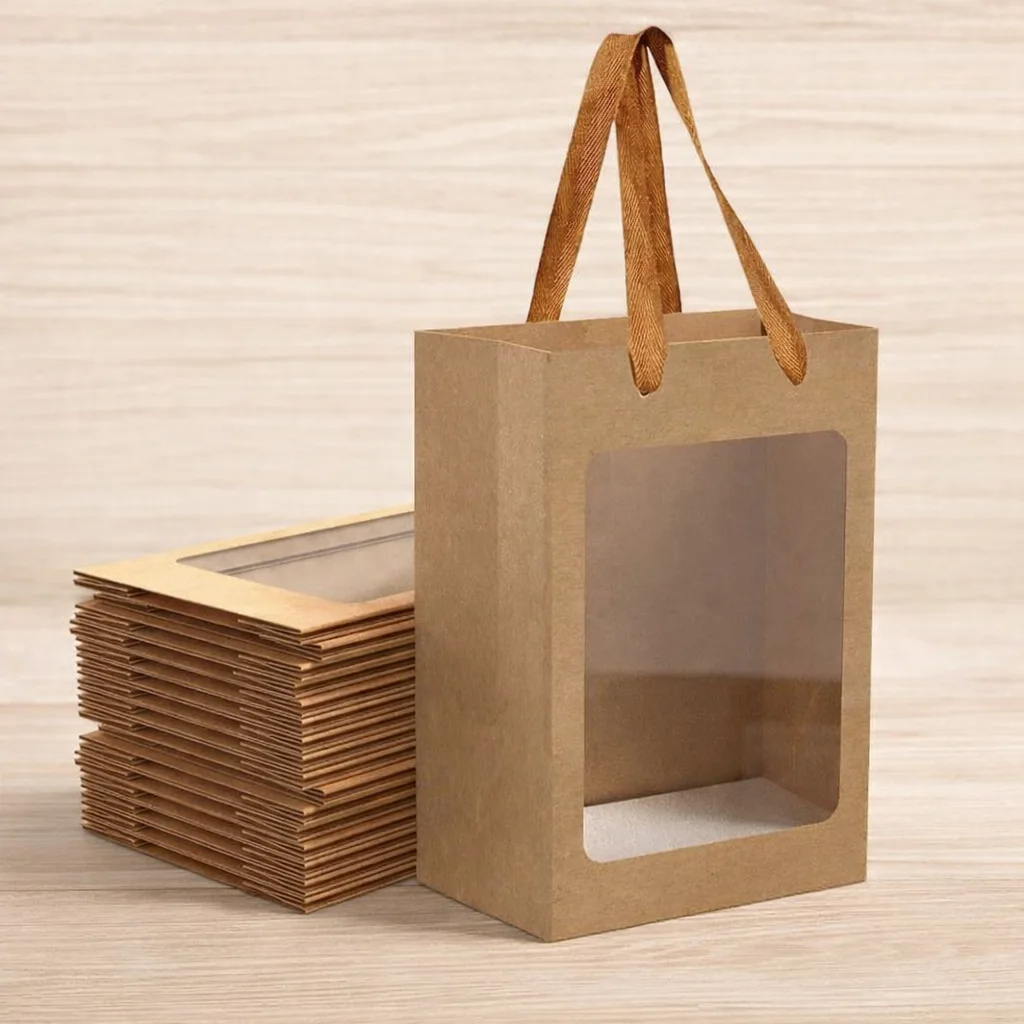 personalised paper bags with window