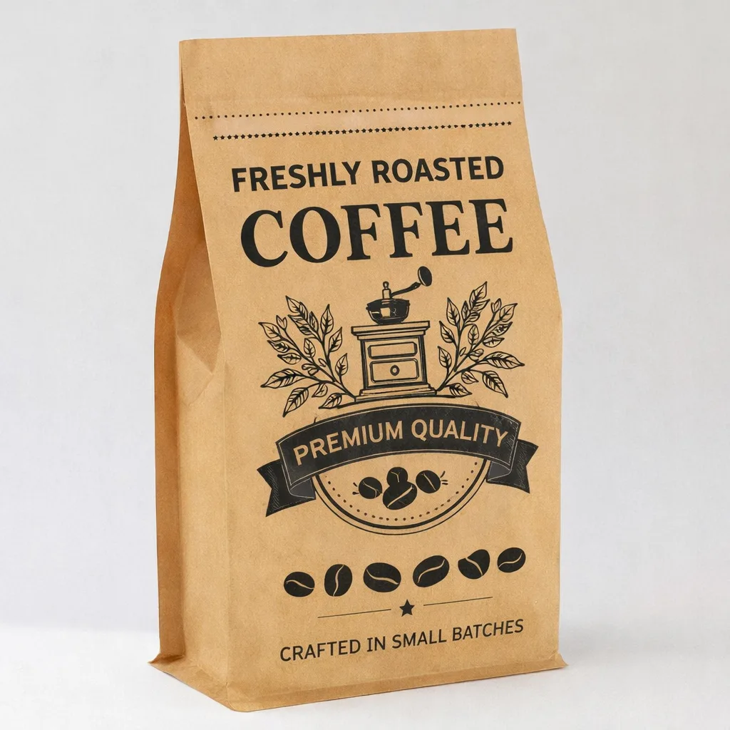 kraft coffee bags