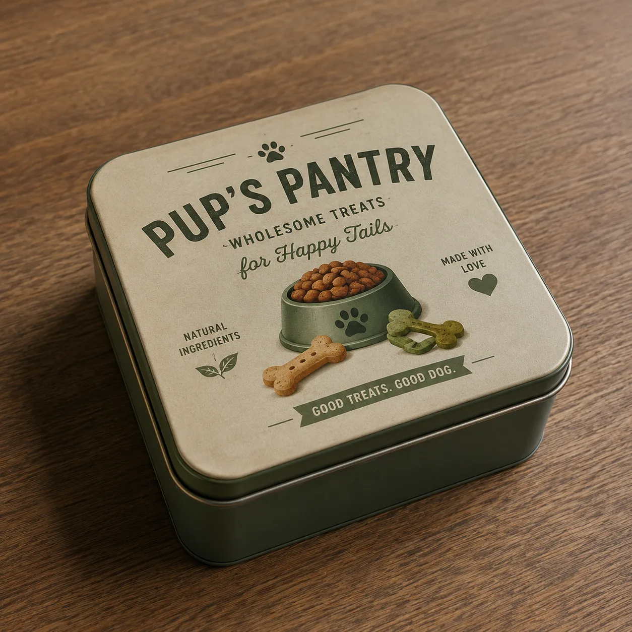 Dog Treat Tin Packaging