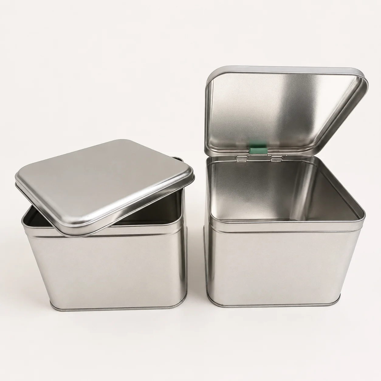 Square Hinged large Tin Boxes