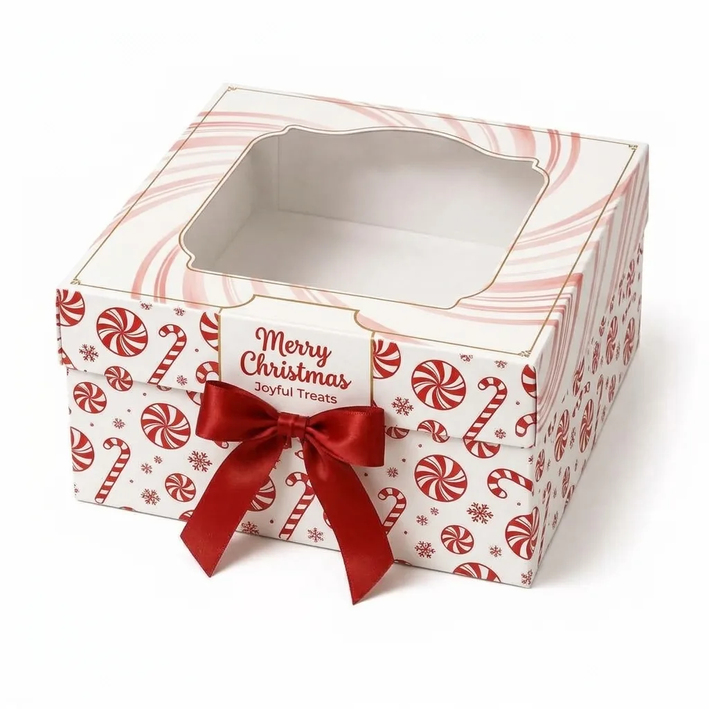 empty Christmas biscuit boxes