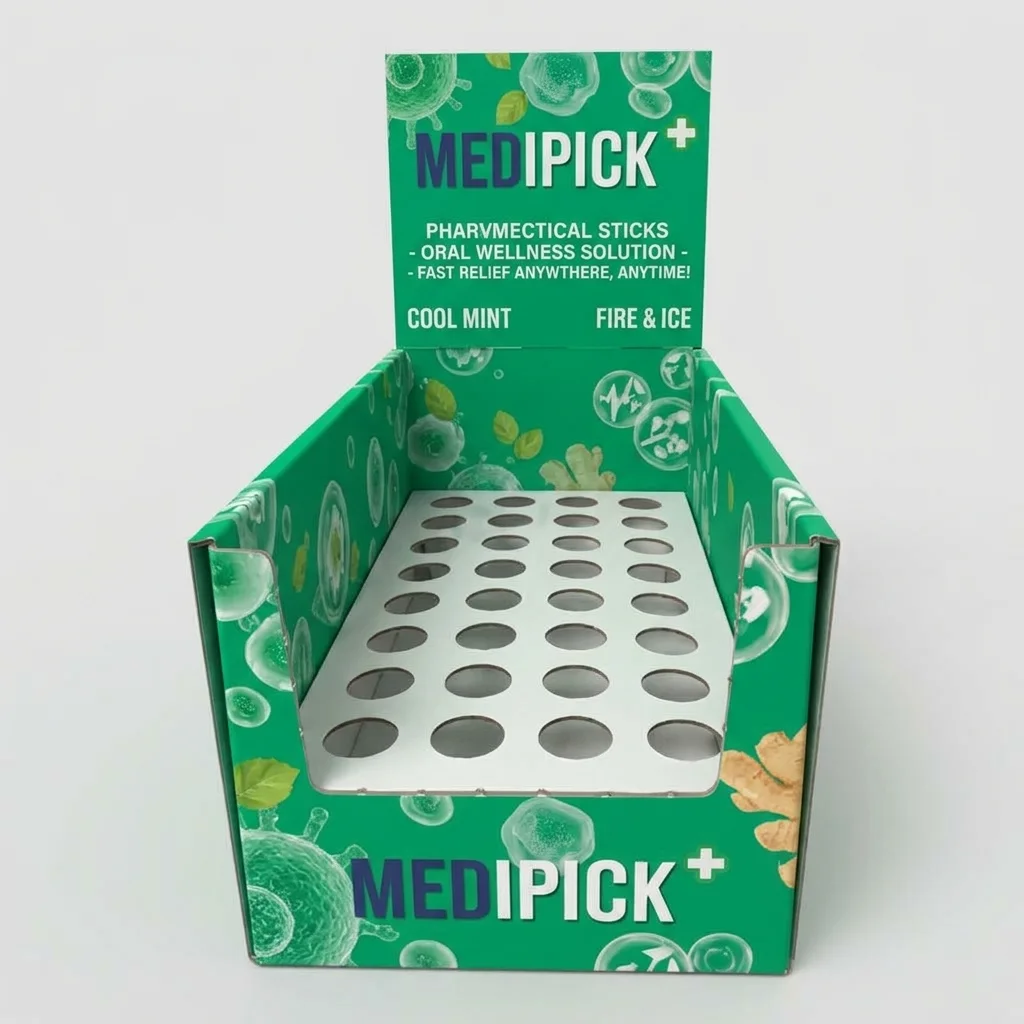 custom printed supplement display packaging