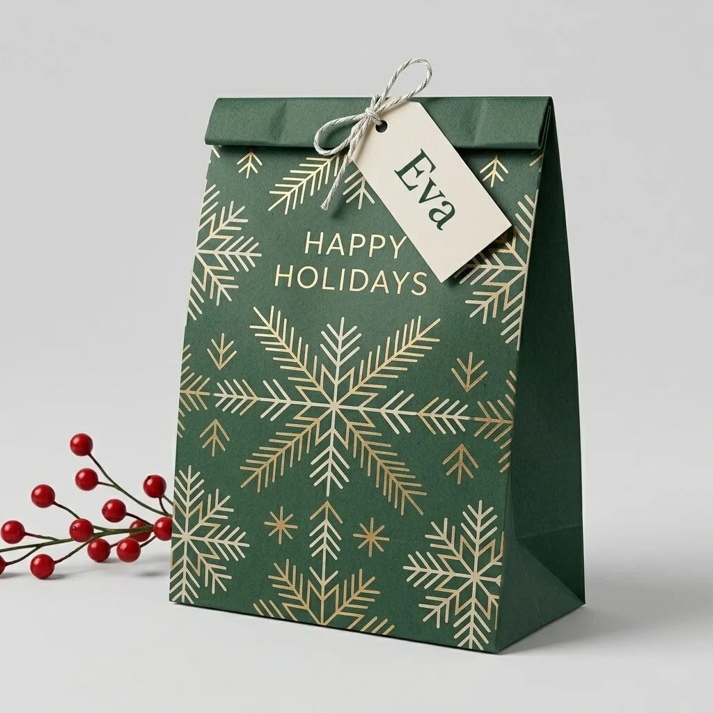 handleless Christmas paper bags
